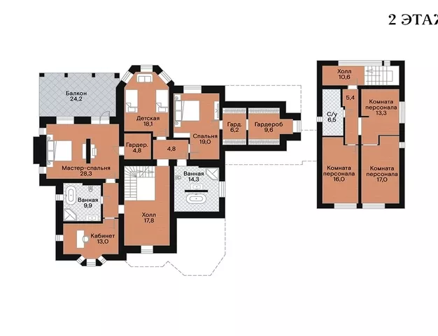 дом  в КП Княжье Озеро, 23 км от МКАД