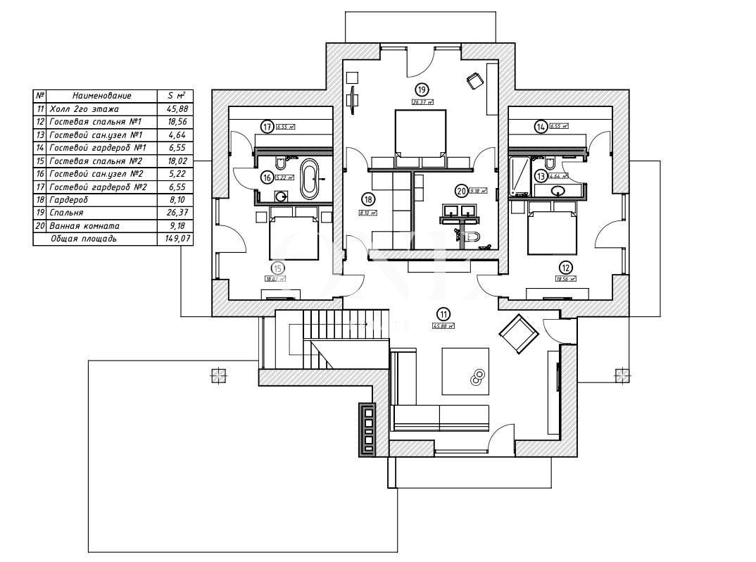 Дом в КП ПЖСК Полесье, 351 м², id 5445 - One-Estate