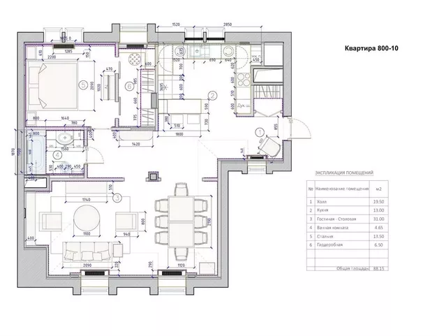 квартира  в КП Довиль, 11 км от МКАД