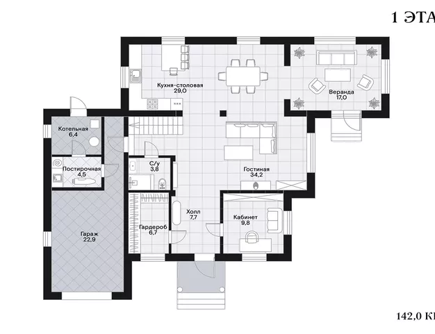 дом  в КП ДНП Люкс-Проект, 36 км от МКАД