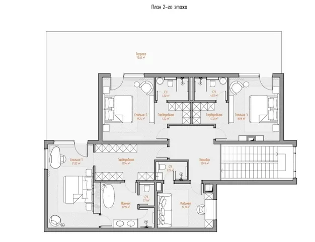 дом  в КП Заречный, 18 км от МКАД