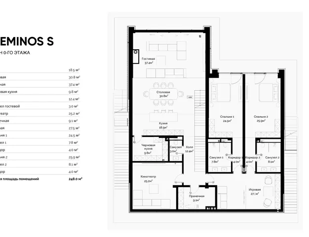 дом  в КП Папушево Парк, 23 км от МКАД