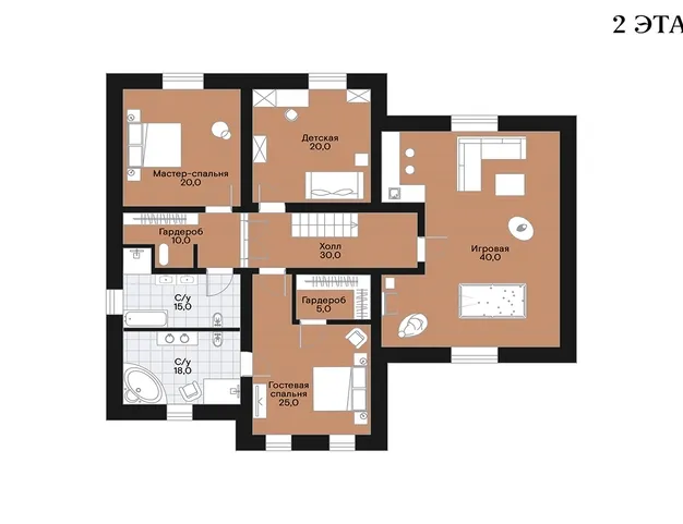 дом  в КП Княжье Озеро, 23 км от МКАД