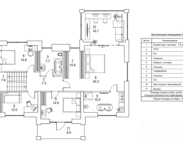 дом  в КП Аносино Парк, 25 км от МКАД