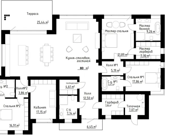 дом  в КП Зеленая Роща-1, 35 км от МКАД